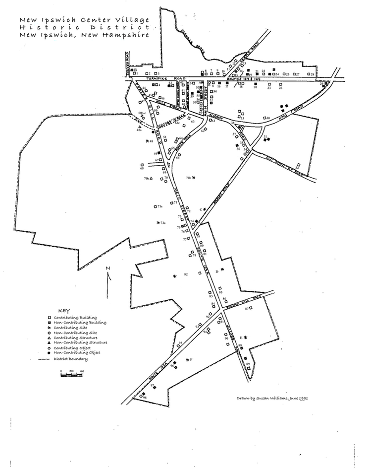 New Ipswich Historic District Map New Ipswich Historic District Map